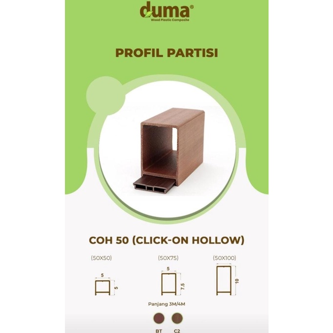 Plafon Duma Click On Hollow (Plafon WPC Click On Hollow) Termurah