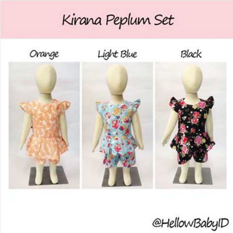 Kirana Peplum Set Setelan Anak Perempuan