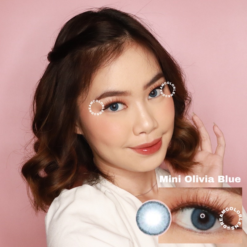 Softlens Kitty Kawaii Mini Olivia Blue / Biru Normal Minus Beda Minus