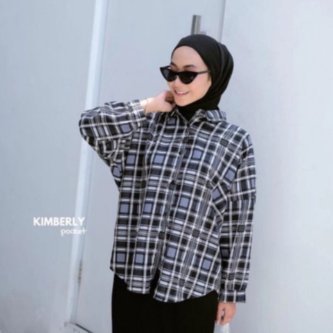 KEMEJA CROP TARTAN SHIRT / KEMEJA KOTAK OVERSIZE / NUMMA SHIRT / CROP TARTAN SHIRT OVERISIZE