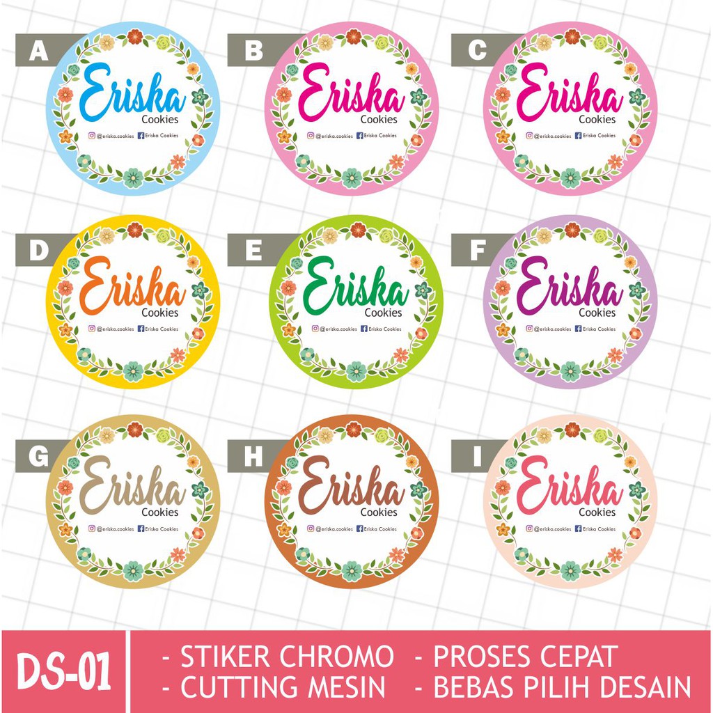

Cetak Stiker Label Produk Murah UKURAN A3 Desain 001
