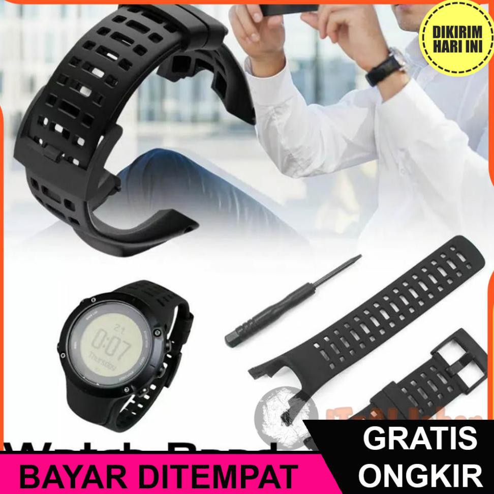 (BAYAR DITEMPAT) OE5653 TALI JAM TANGAN SUUNTO AMBIT 1 2 3 AMBIT 3 PEAK RUBBER SILICONE STRAP TALI
