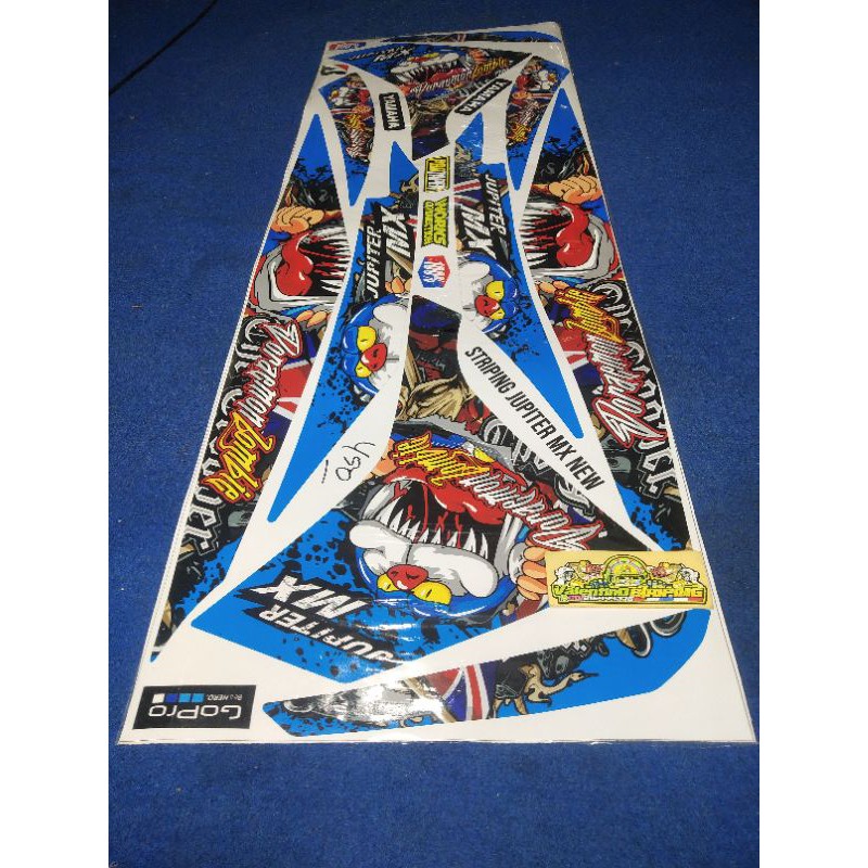 STIKER STRIPING VARIASI MOTOR YAMAHA NEW JUPITER MX 135/NJMX "DORAEMON ZOMBIE"
