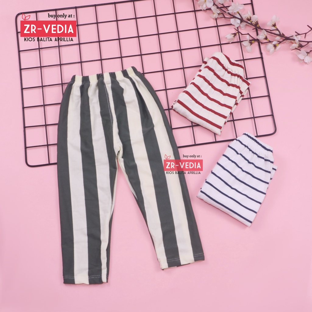 Legging Motif Salur uk 1-2 Tahun / Celana Salur Panjang Anak Perempuan Legging Pants Ketat Murah