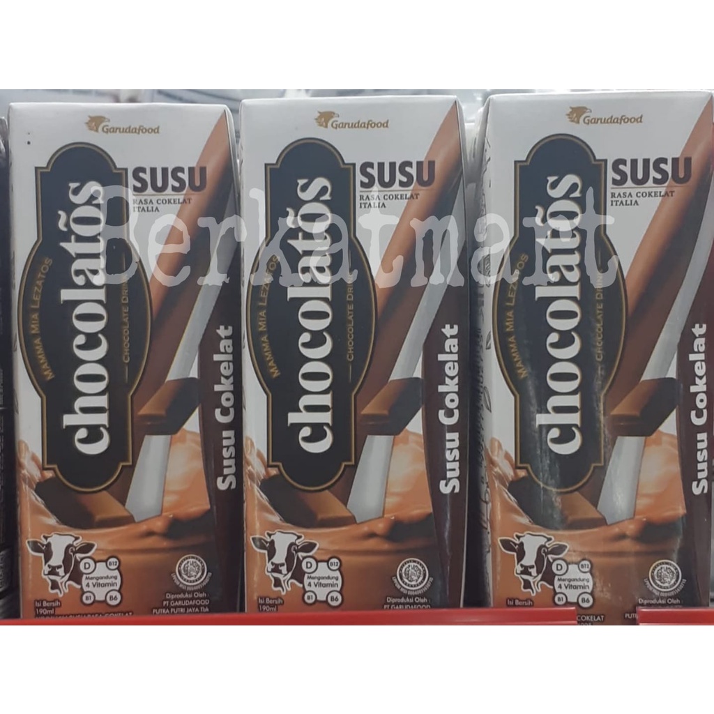 Susu Chocolatos Chocolate Drink Rasa Cokelat Italia 190Ml