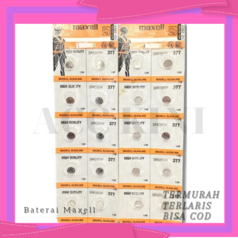 Acckini -  Baterai Jam Tangan Maxell Kecil SR626S Batrai Jam Dinding Kancing Batre Termurah COD