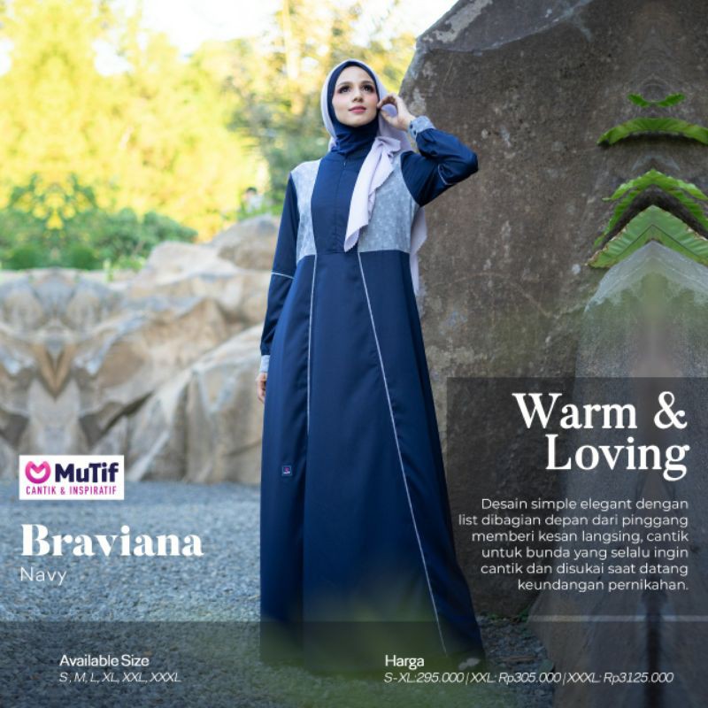 Gamis Mutif Braviana Navy