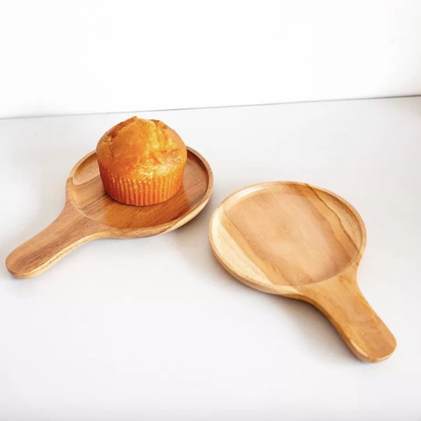 Piring Saji Pan Pizza Kayu Jati