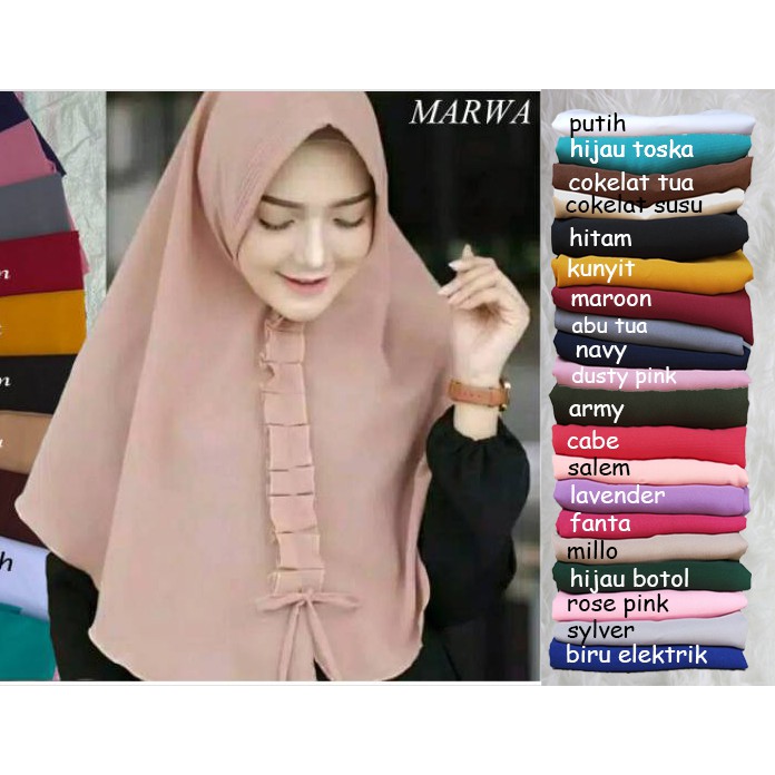 VERRIL MARWA KHIMAR PITA VERRIL BISA PILIH WARNA GROSIR TERMURAH BAHAN DIAMOND