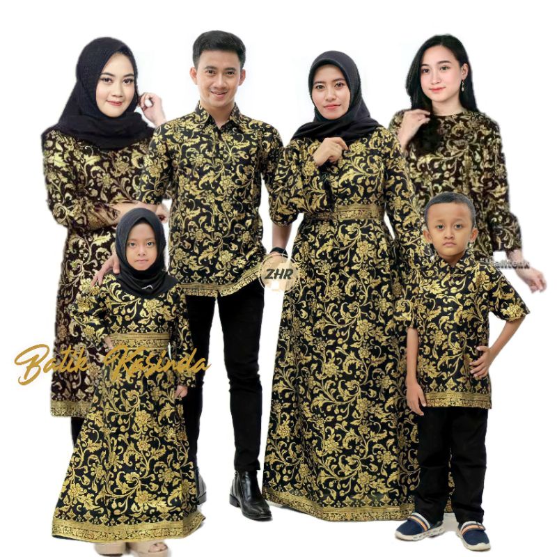 Baju batik Couple Keluarga Ayah Ibu Anak Pasangan Suami Istri Atasan Wanita Pria Dan Anak Anak Sania Ruflle Ori Ndoro Jowi Modern Family Lebaran Terbaru 2023