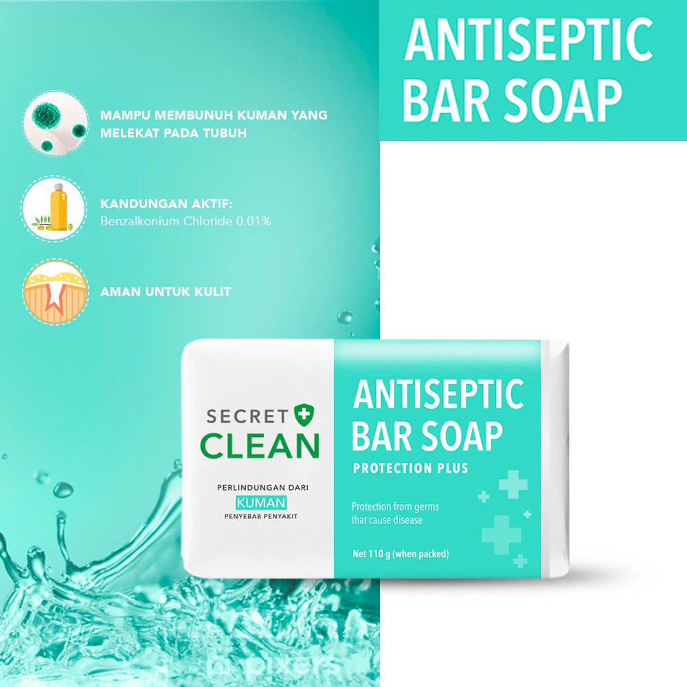 Secret Clean Sabun Batang Anti Bakteri 110gr | Secret Bar Soap