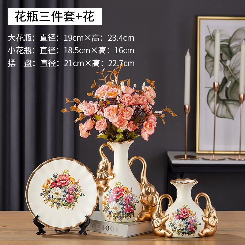 PROMO FREE ONGKIR VAS BUNGA KERAMIK 3IN1 IMPORT HIASAN MEJA AESTHETIC DEKOTASI MEJA RUANG TAMU LEMAR