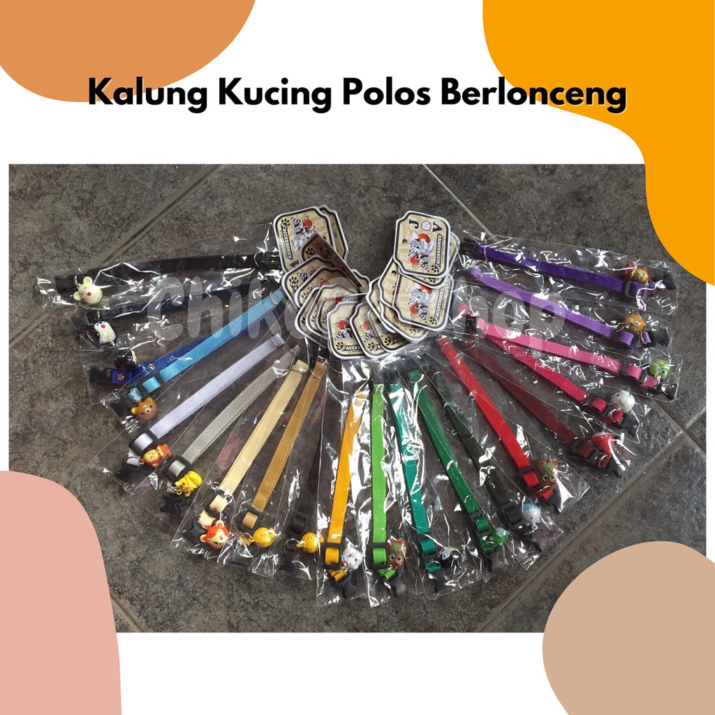 KALUNG KUCING POLOS [BERLONCENG KARAKTER]