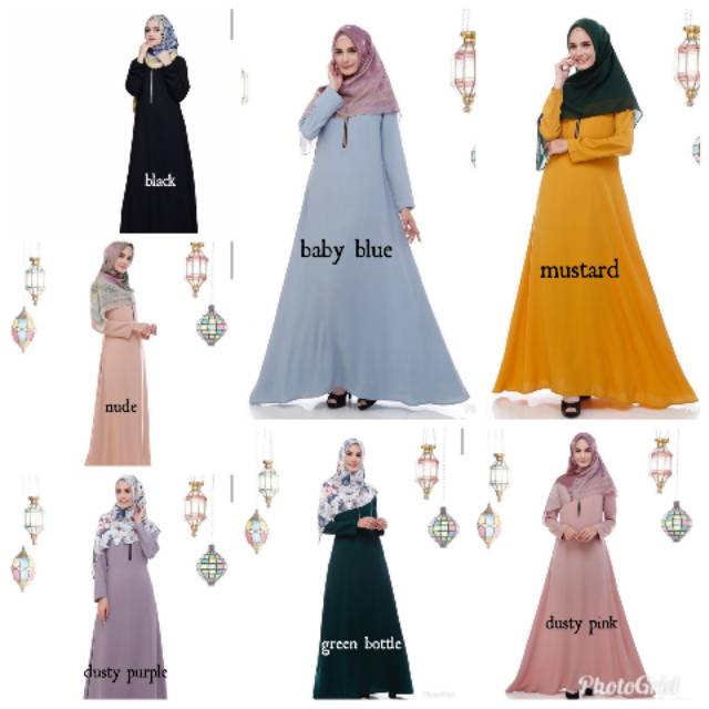Plain Hara Abaya by Heaven Lights by Zerina Banu