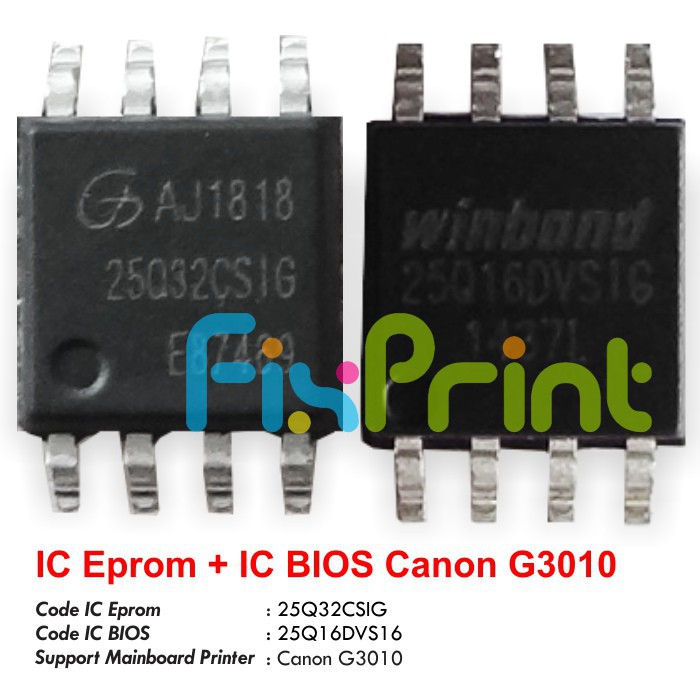 Paket IC Eeprom   Bios Canon G3010  IC Eprom Firmware Reset G3010  Resetter Counter Printer G3010