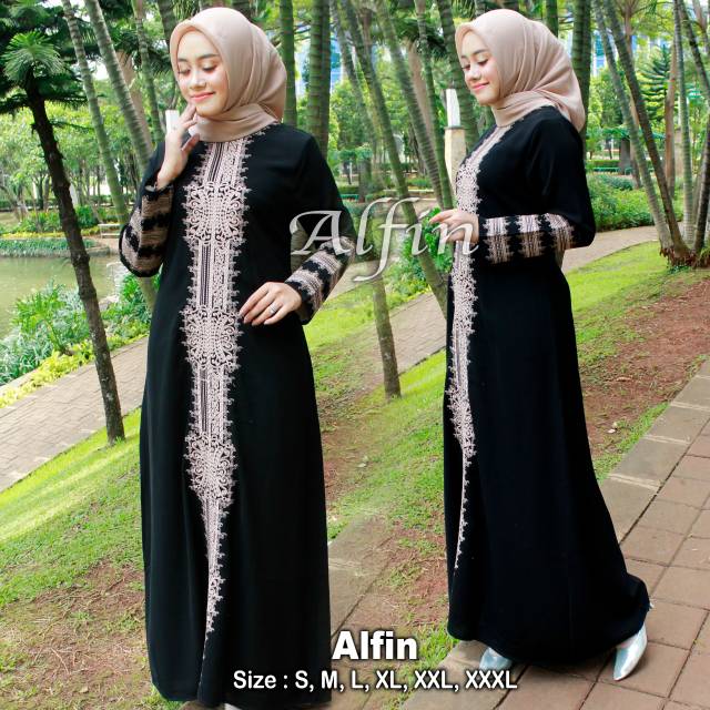 Abaya motif pintu aceh