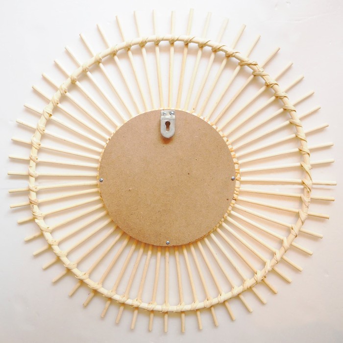 RUMAH TANGGA DEKORASI HIASAN DINDING AC 1925 DAESE | CERMIN ROTAN DEKORASI KACA DINDING RUMAH RATTAN