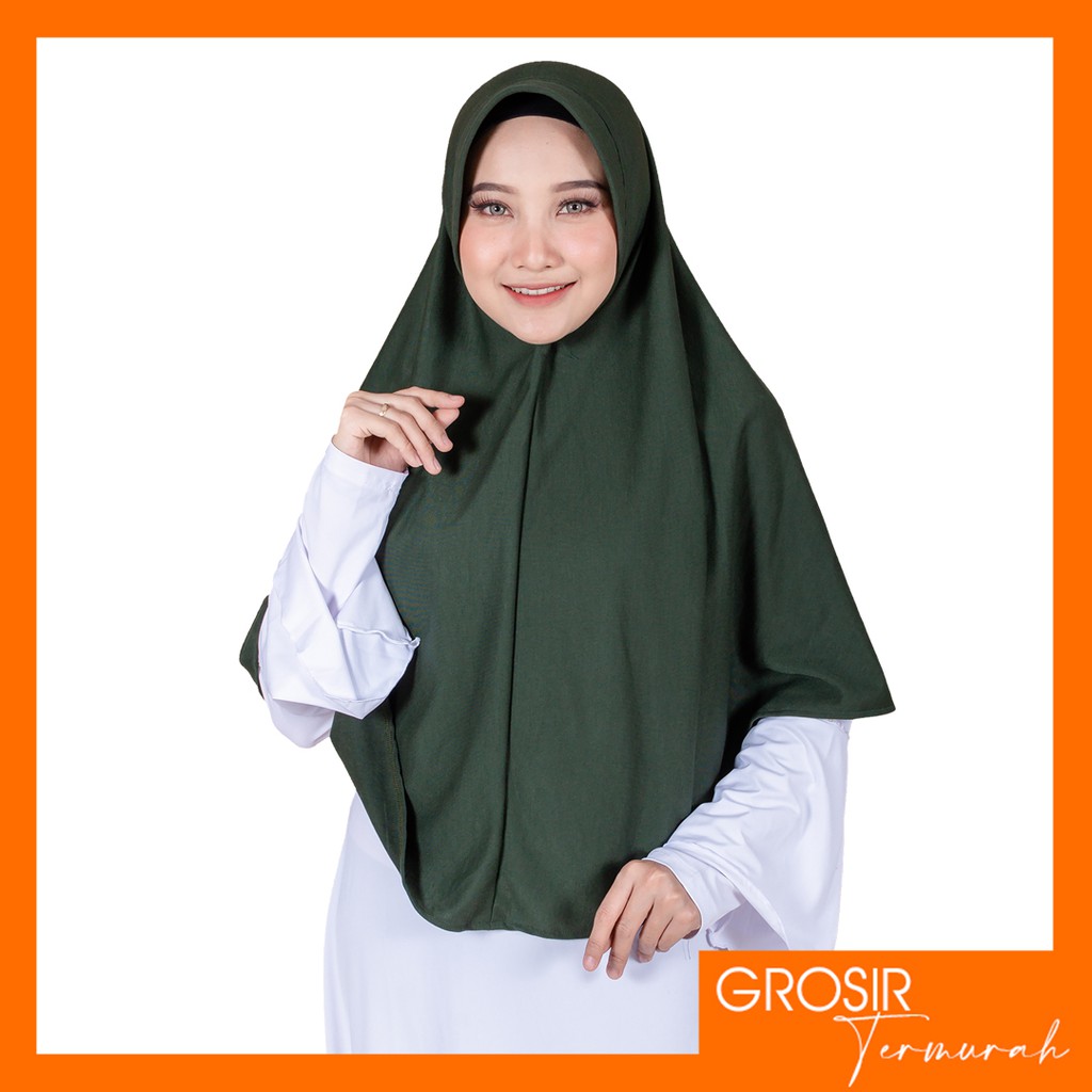 Terlaris..Hijab Instan Asha XL | Jilbab Instan Kaos Jumbo | Khimar Pet Antem