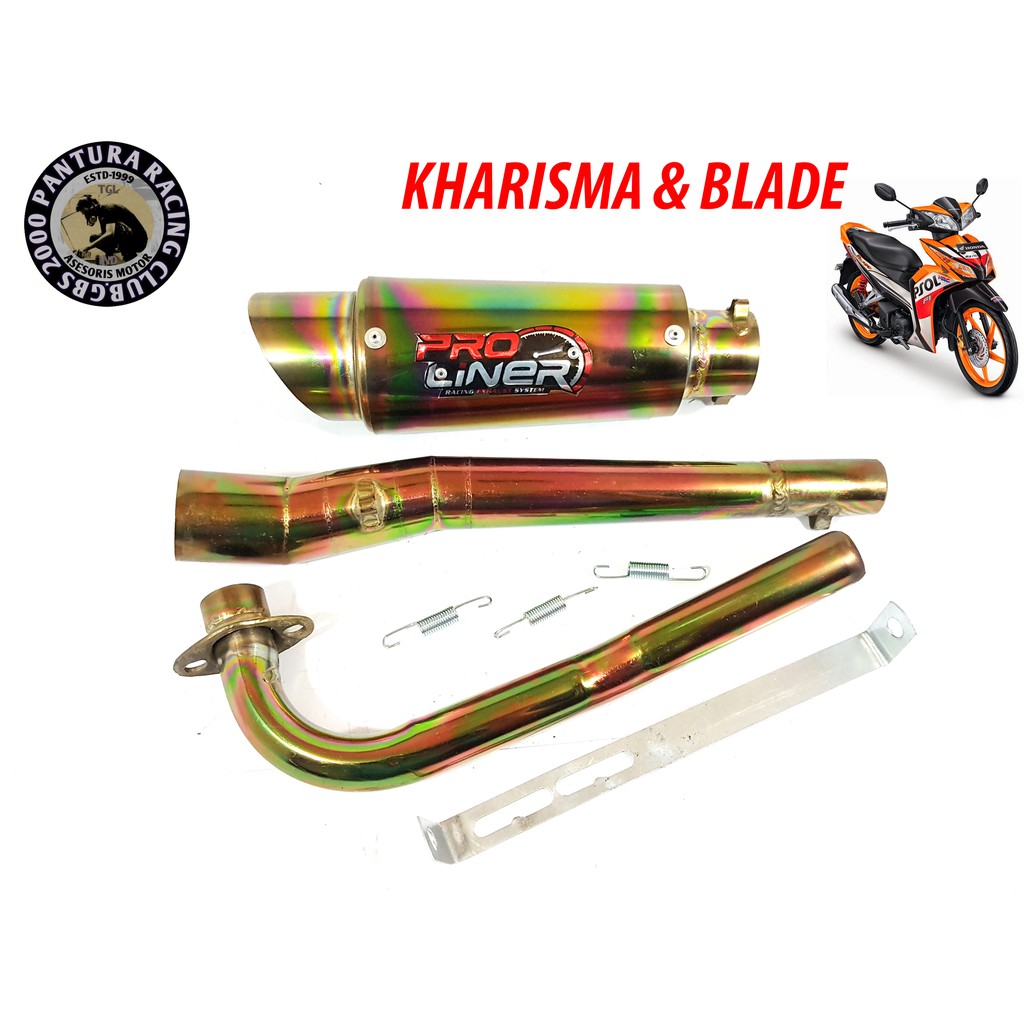 Knalpot Proliner Bunglon Karisma Blade Supra X 125 Helm In