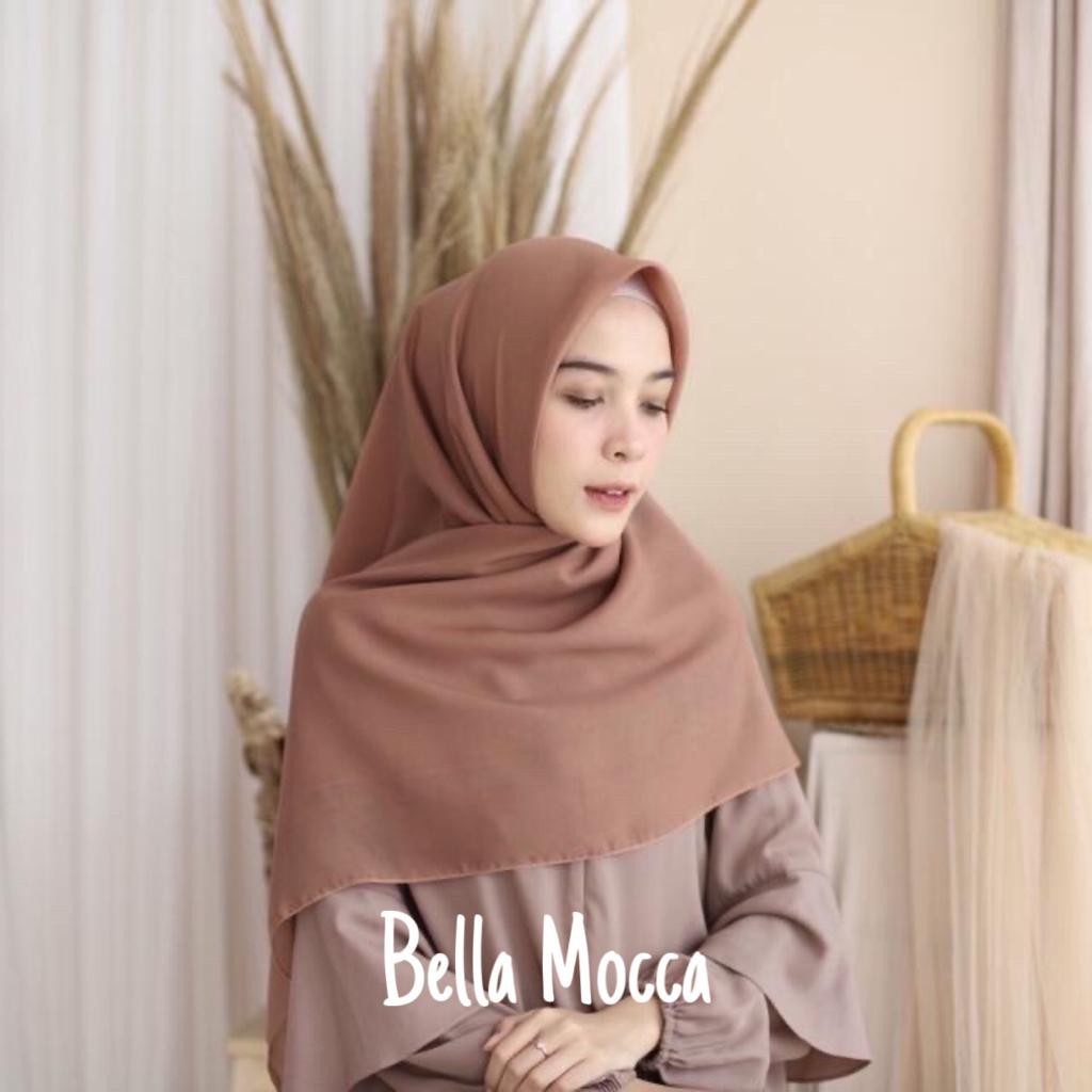 【PREMIUM】✅SEGI EMPAT BELLA SQUARE MOCCA/MOKA HIJAB BELLA SQUARE/HIJAB SYAR'I/HIJAB BESTSELLER(COD) B
