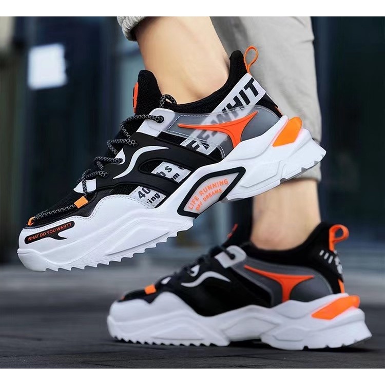 SP01 Sepatu Sneakers Sport Pria Running Olahraga Casual Travelling Import Keren Warna Terang Stabilo