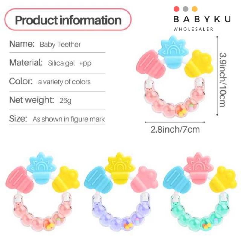 Mainan gigitan bayi baby teether kerincing