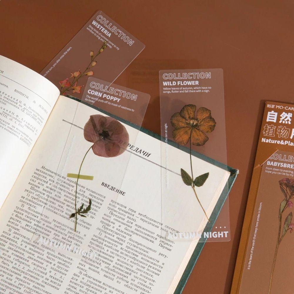 REBUY Rebuy Nature Plant Bookmark Baca Aksesoris Anak Penanda Halaman Label Membaca Asisten Siswa Alat Tulis Membaca Bookmark