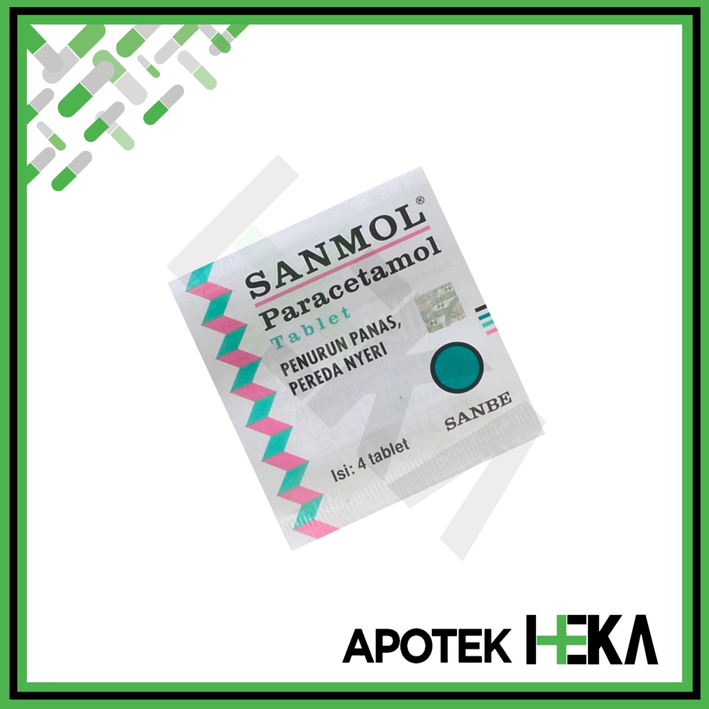 Sanmol Tablet Paracetamol 500 mg Penurun Panas Strip isi 4 (SEMARANG)