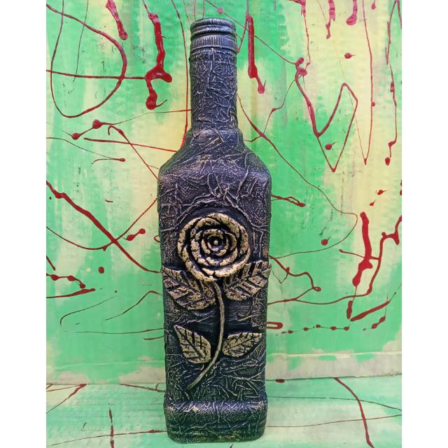 Botol pajangan handmade bekas minuman keras import
