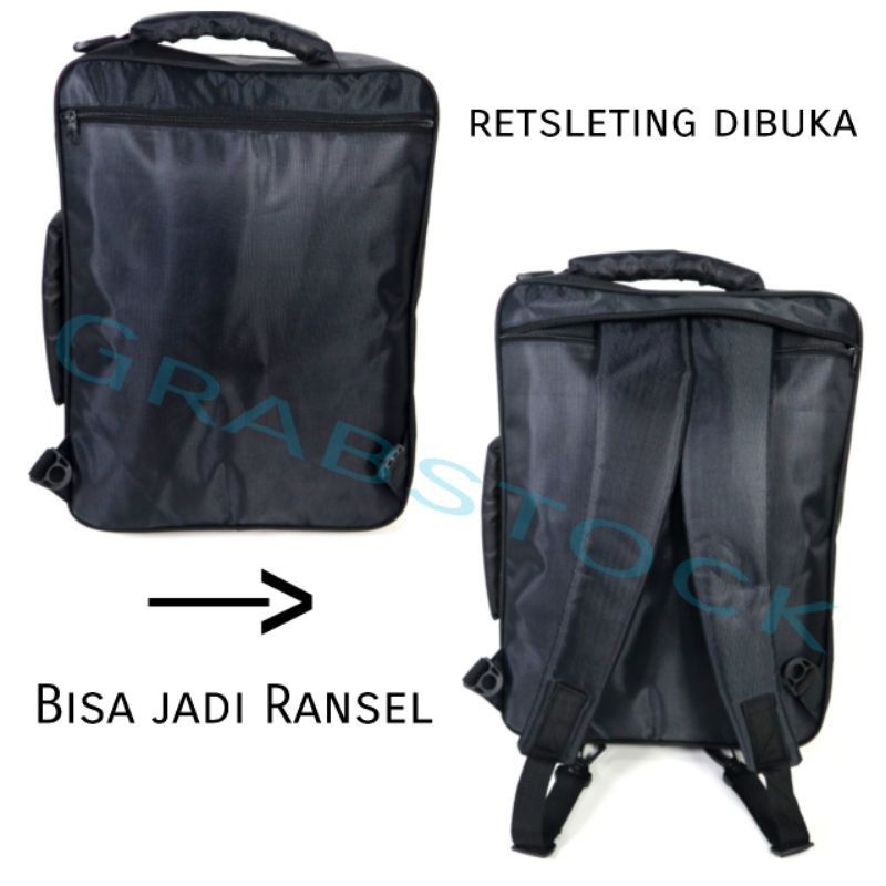 Grabstock Tas Multifungsi Bisa Ransel/Selempang/Tenteng FREE Raincover Kombi Biru