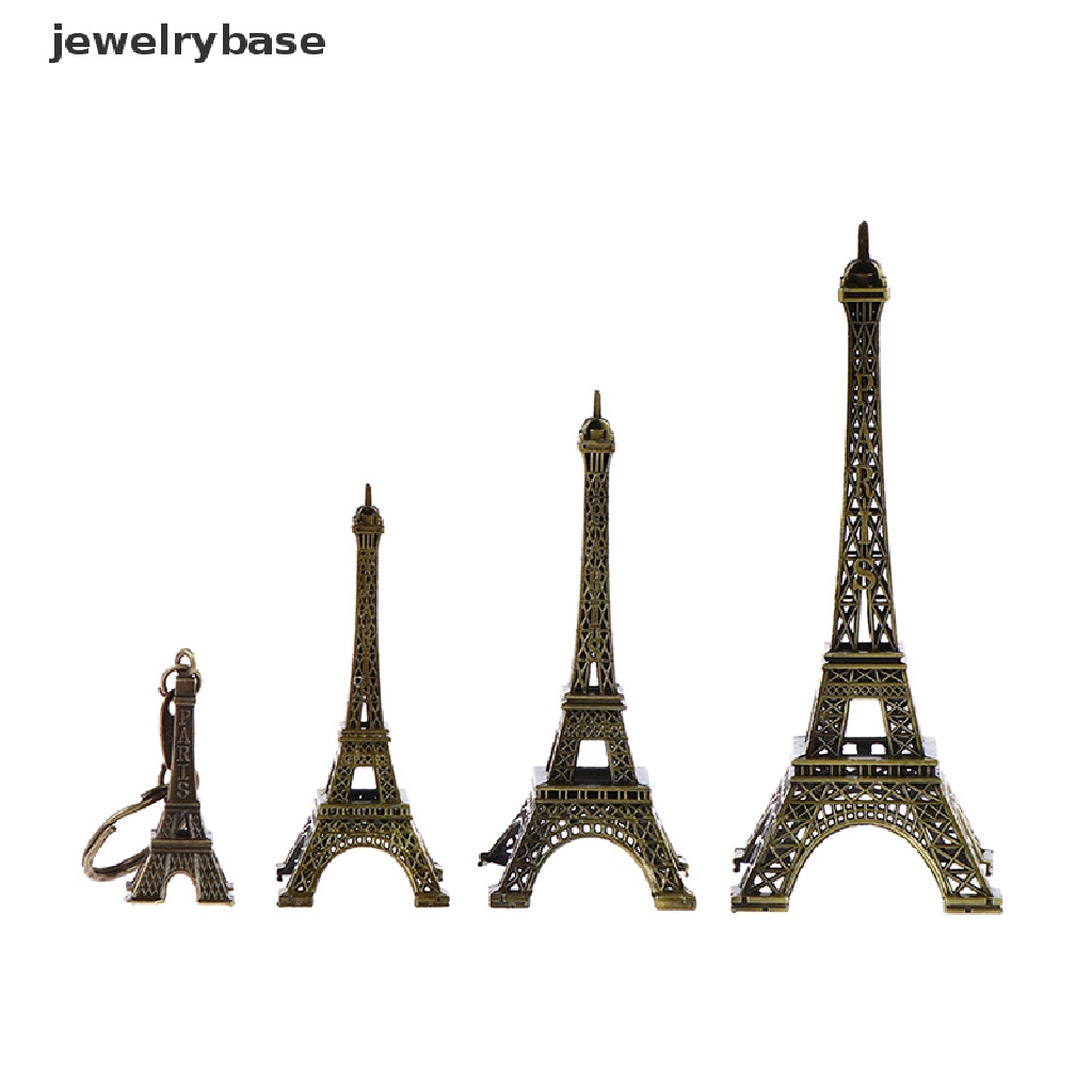 Patung Model Menara Eiffel Paris Bahan Metal Bronze Gaya Retro Untuk Dekorasi Meja Rumah