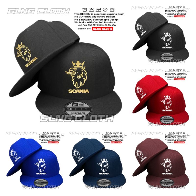 Topi Scania Snapback Logo Gold