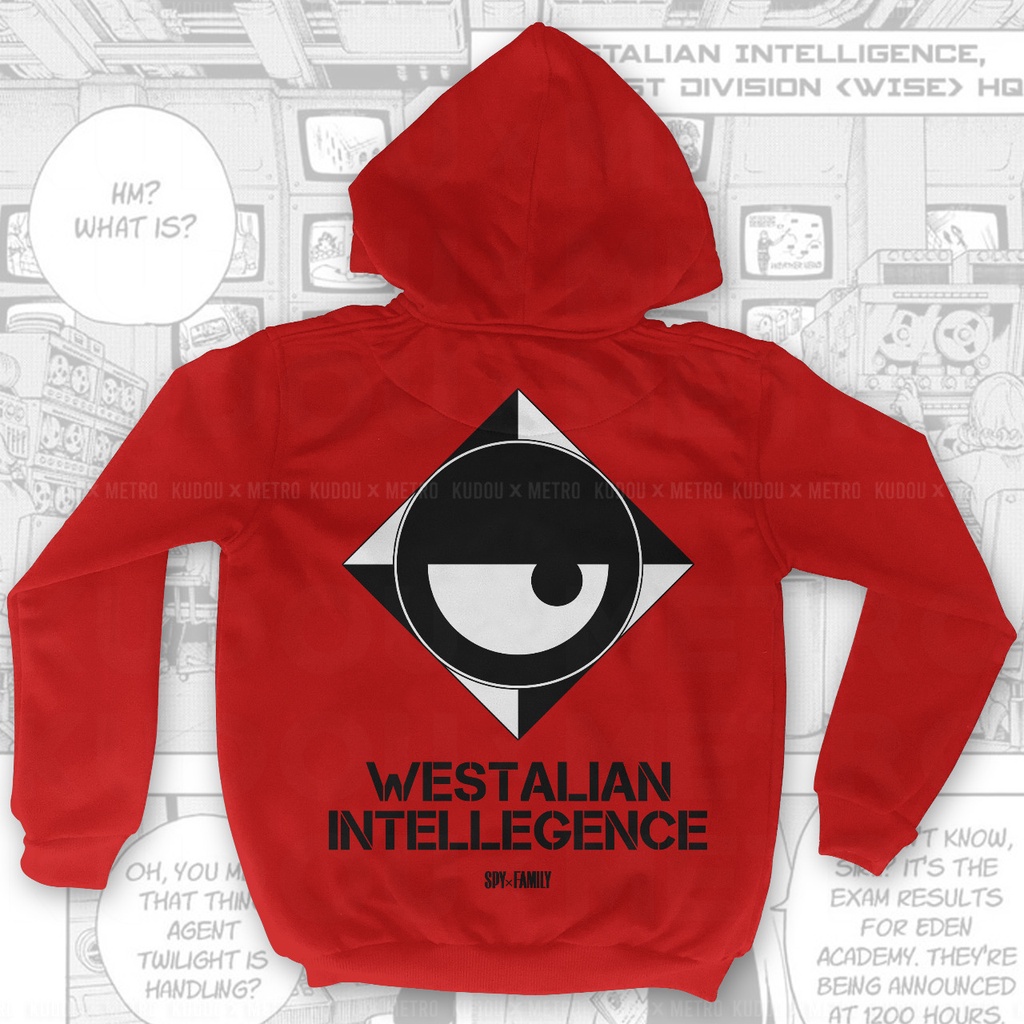 Jaket Spy x Family Westalian Intellegence Red Anime Manga Premium Unisex