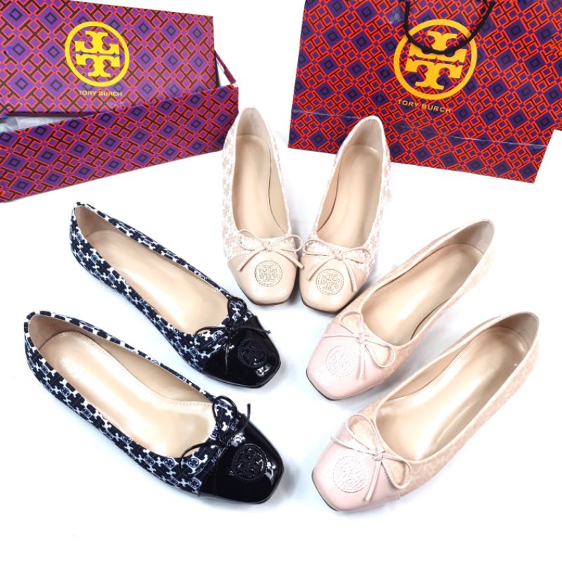 Tory Burch Flat Shoes with Ribbon + paperbag