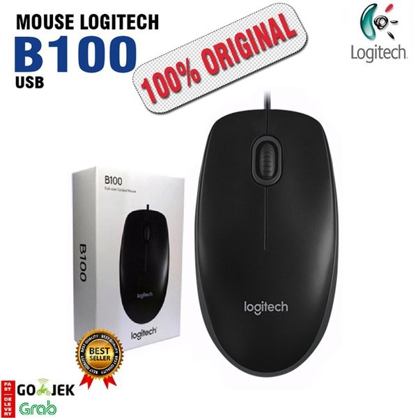 Mouse LOGITECH B100 USB KABEL ORIGINAL - MOUSE LOGITECH