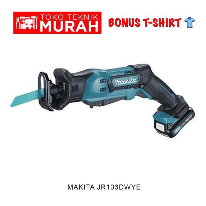 Makita JR103DWYE Gergaji Baterai Recipro Blade   Cordless JR 103 DWYE