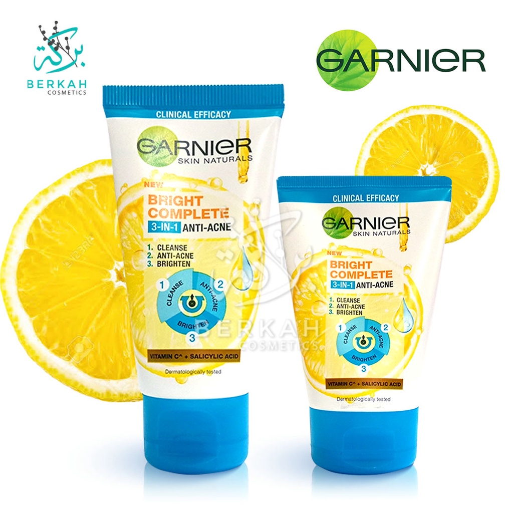 Garnier Bright Complete 3 In 1 Anti Acne Facial Wash Skin Care