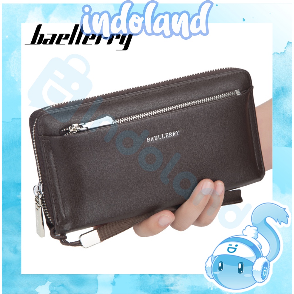 ☀ INDOLAND ☀ Dompet Pria Wanita Panjang Bahan Kulit PU Leather Premium D040