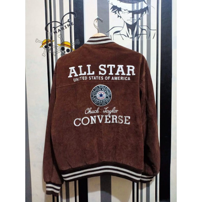 varsity Converse leather