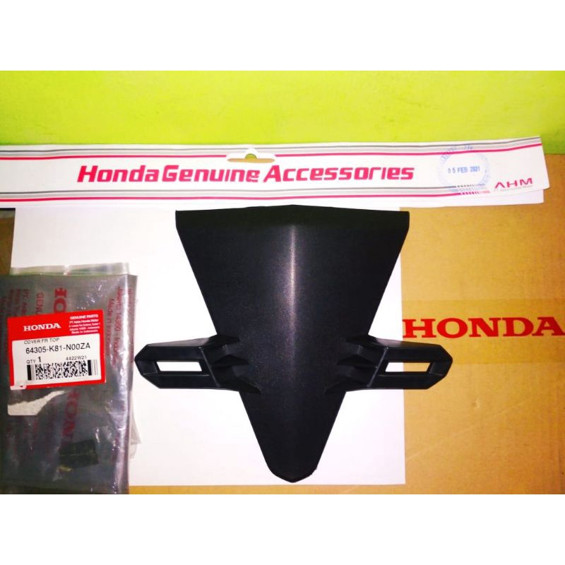 TAMENG DASI DUDUKAN PLAT NOMOR BEAT ESP / COVER FRONT TOP PANEL BEAT ESP ORIGINAL HONDA