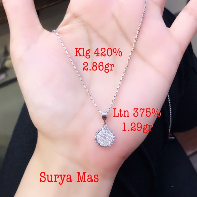 Kalung dan liontin emas 420%&375%