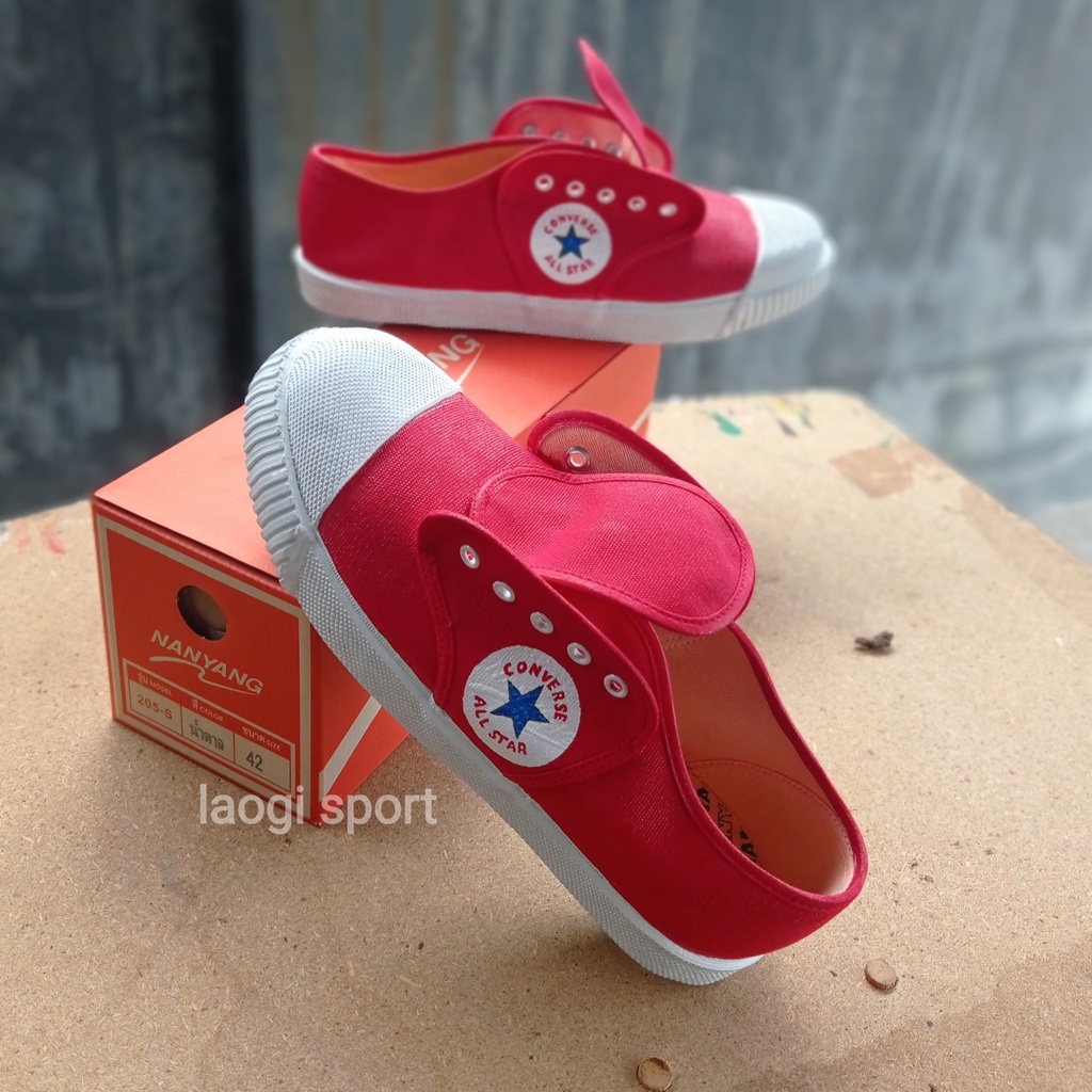 SEPATU NANYANG MOTIF ALL STAR MERAH