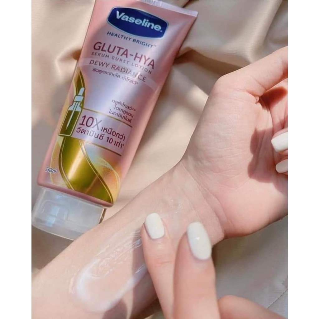 [BIG SALE] Vaseline Healthy Bright Gluta HYA Serum Burst UV Lotion 330 ml ORIGINAL THAILAND