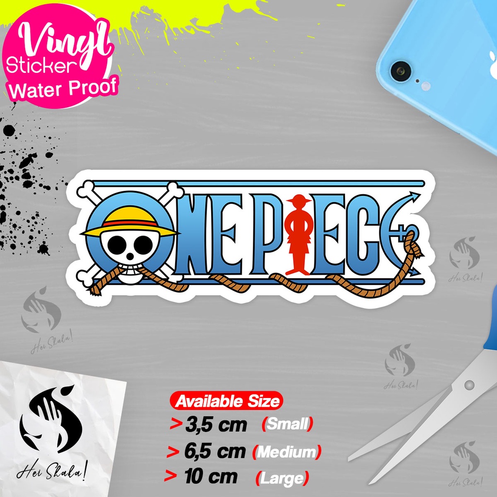 

Stiker One Piece Anime Logo Sticker Anime Jepang Bahan Vinyl Anti Air