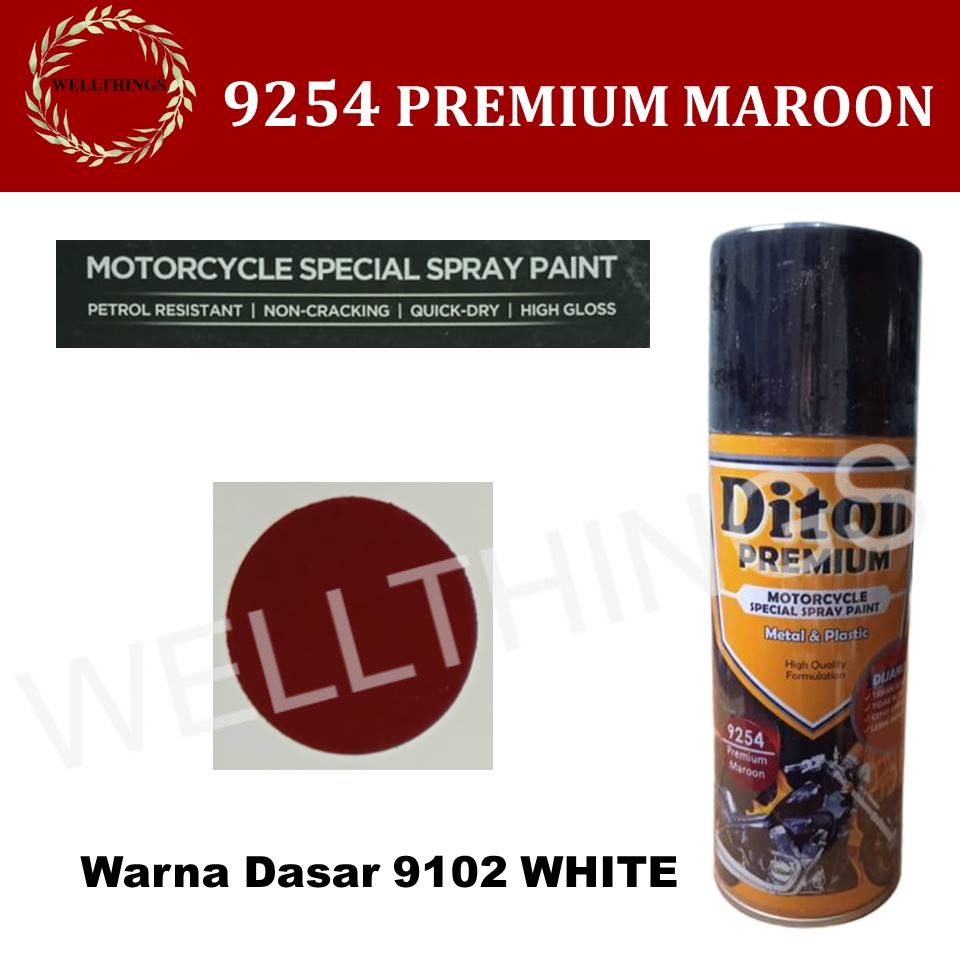 Diton Premium 9254 Premium Maroon Cat Semprot Merah Maroon Marun 400ml
