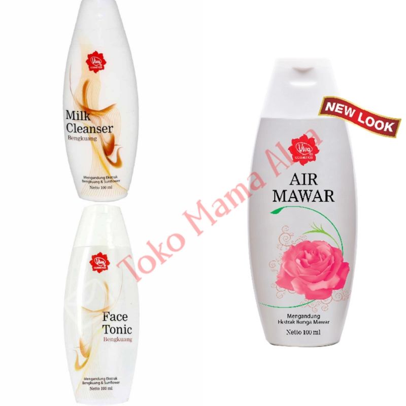 VIVA MURAH  | Viva Penyegar Air Mawar 100Ml | Viva Face Tonic Bengkoang 100Ml | Viva Milk Cleanser B