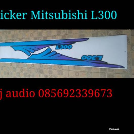 Sticker stiker Mobil tulisan MITSUBISHI L 300 L300 pick up Bak