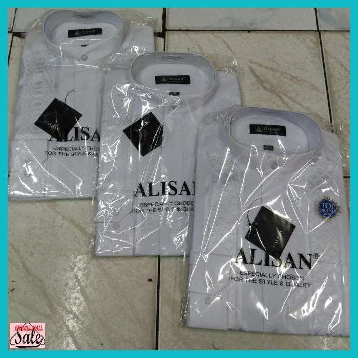 KOKODEWASA- BAJU KOKO PUTIH ALISAN LENGAN PANJANG -FASHION-MUSLIM.