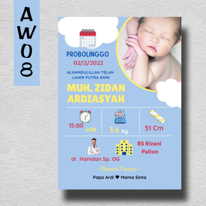 [Soft File] Desain biodata bayi , Kado ulangtahun, dekorasi rumah-7