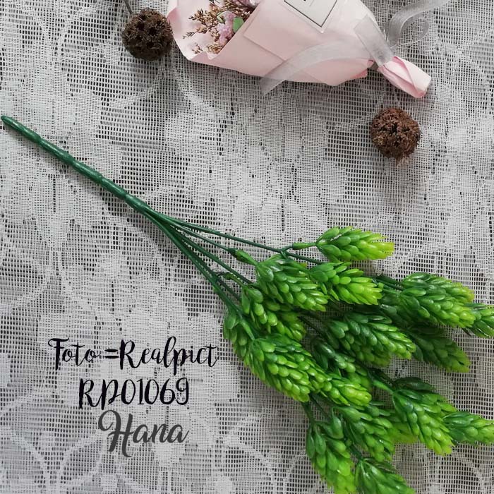 Bunga plastik dekorasi/rumput plastik banan ringbox/ daun plastik-2